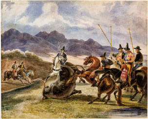 Acoso y derribo. P. Blanchard, 1835. Colección RMCS