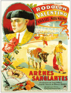 Cartel, de la película dirigida por F. Niblo y protagonizada por Rodolfo Valentino, 1922.